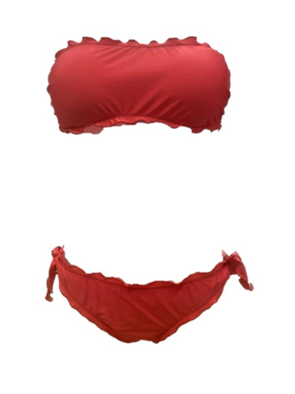 Summer Queen Bikini fru fru fascia sfoderabile slip lacci made in Italy art. SQ9044