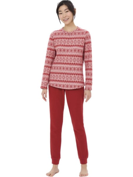 Ragno Pigiama donna in cotton ecopile punto milano art. DM16NU