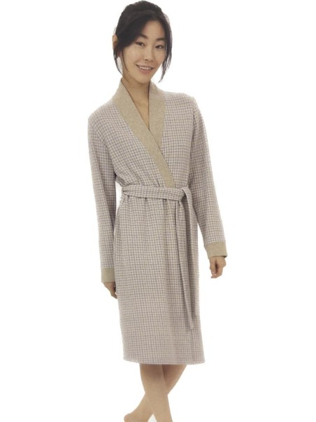 Ragno Vestaglia donna in cotton ecopile punto milano art. DM13NR