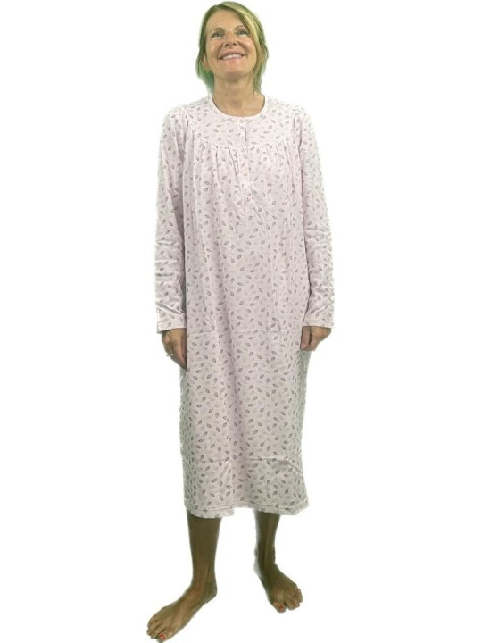 Linclalor Camicia da notte in cotone caldo manica raglan art. 92912