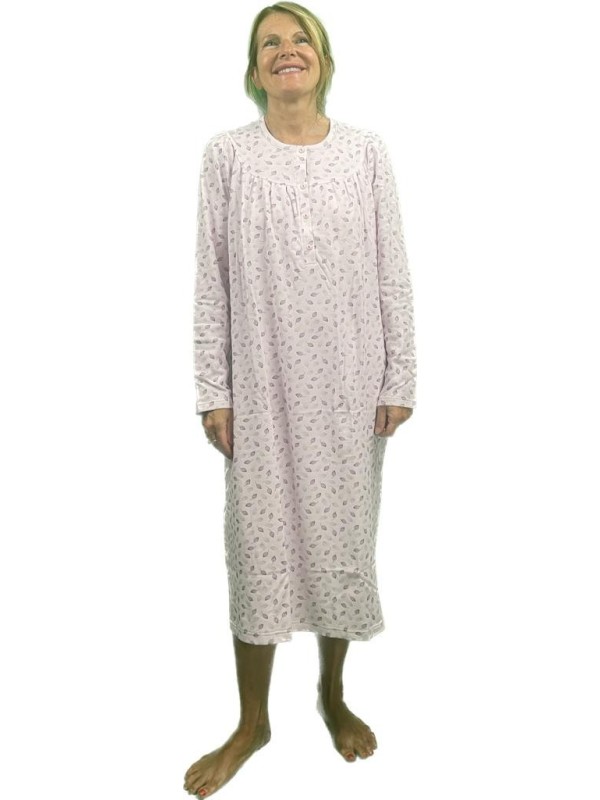 Linclalor Camicia da notte in cotone caldo manica raglan art. 92912