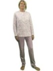 Linclalor Piciama donna in caldo cotone aperto davanti con tasche art. 92895
