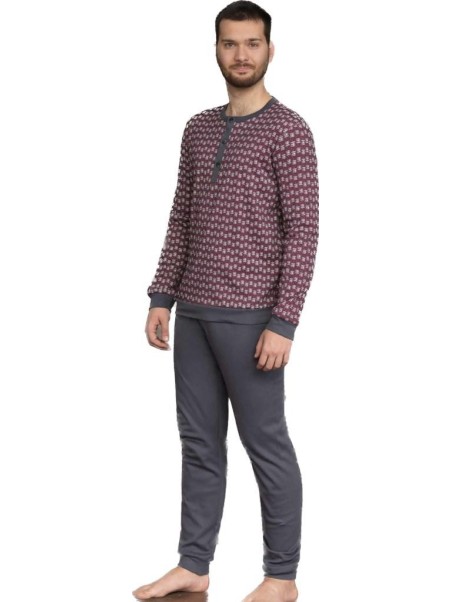 Linclalor Pigiama uomo in caldo cotone stampato art. 92919
