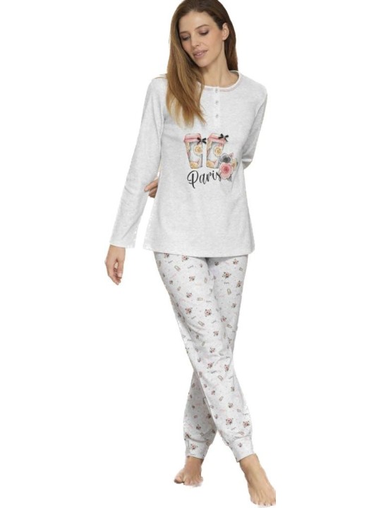 Bisbigli Pigiama donna in cotone caldo stampato art. 92865