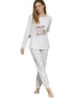 Bisbigli Pigiama donna in cotone caldo stampato art. 92865