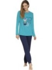 Bisbigli Pigiama donna in caldo cotone art. 91007