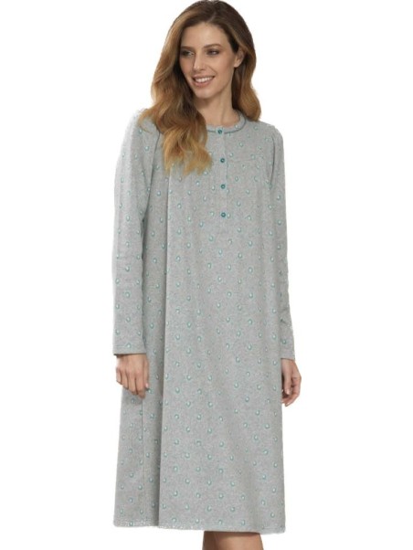 Linclalor Camicia da notte in cotone felpato punto milano art. 77872