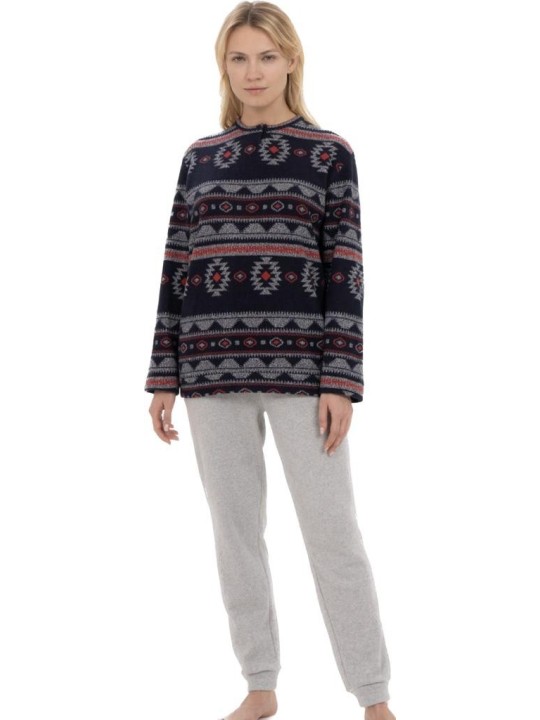 Ragno Pigiama donna in cotton eco pile punto milano art. DM25N1