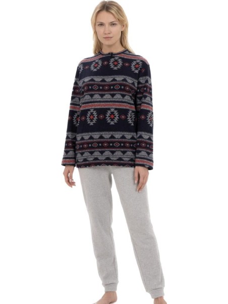 Ragno Pigiama donna in cotton eco pile punto milano art. DM25N1