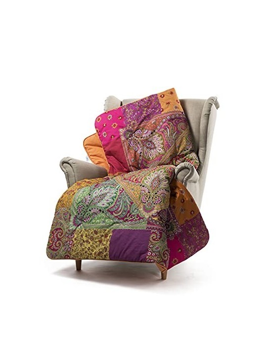 Caleffi Scaldotto plaid in cotone imbottito art. Bohemian