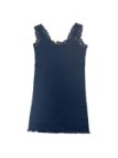 Ragno Canotta a costine spalla larga in pizzo elasticizzato lana merino e seta art. 70183W
