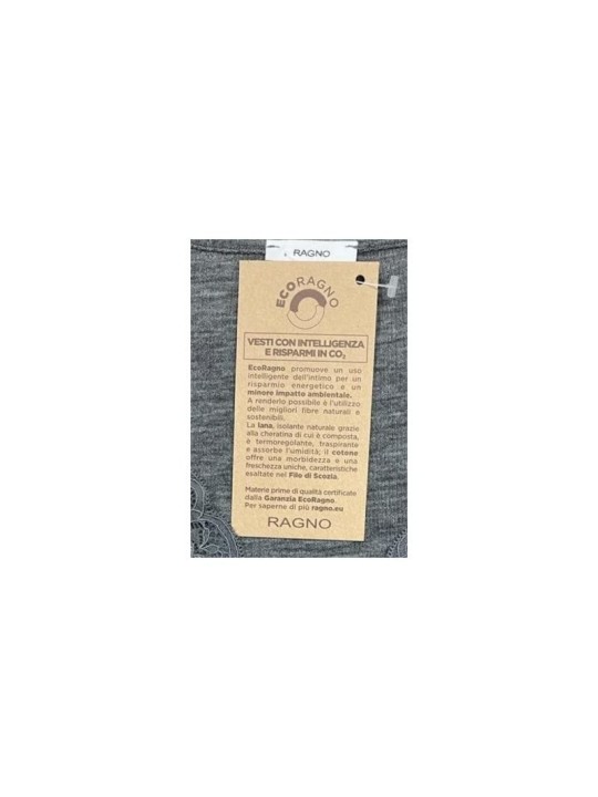 Ragno Canotta a costine spalla larga in pizzo elasticizzato lana merino e seta art. 70183W