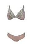 Lormar Reggiseno con ferretto + slip in tulle con inserto in pizzo maculato art. LPD1693