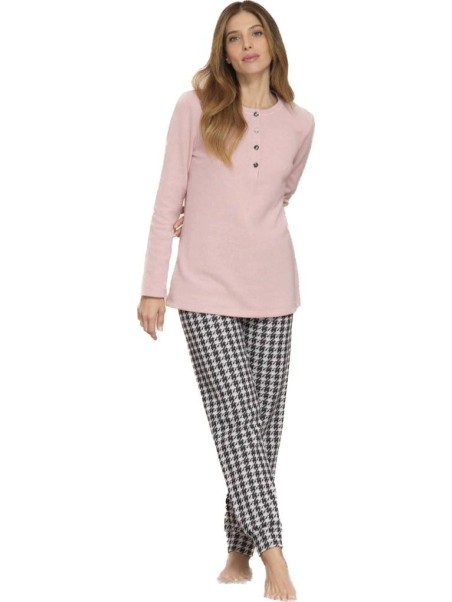 Bisbigli Pigiama donna cotone felpato punto milano art. 77923
