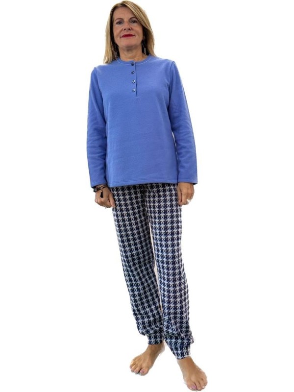 Bisbigli Pigiama donna cotone felpato punto milano art. 77923