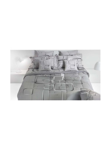 Bed Art by Carrara Completo lenzuola matrimoniali in percalle di puro cotone made in Italy art. Asako
