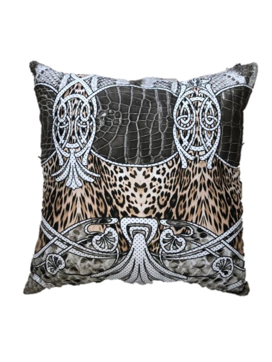 Roberto Cavalli Cuscino arredo in raso di cotone 40 x 40 cm made in Italy art. Liberty