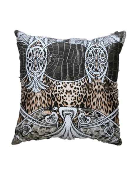 Roberto Cavalli Cuscino arredo in raso di cotone 40 x 40 cm made in Italy art. Liberty