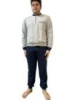 Bip Bip Pigiama uomo in puro cotone felpato made in Italy art. 6438