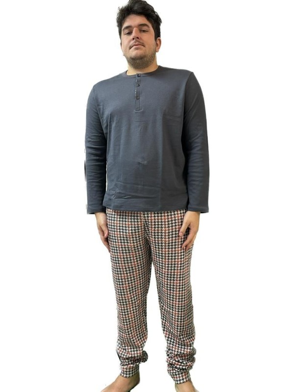 Linclalor Pigiama uomo in puro cotone caldo art. 92924