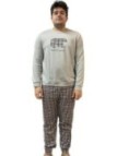 Linclalor Pigiama uomo in puro cotone caldo pantalone scozzese art. 92931