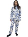 Bisbigli Pigiama donna in pile stampato con collo art. 85620