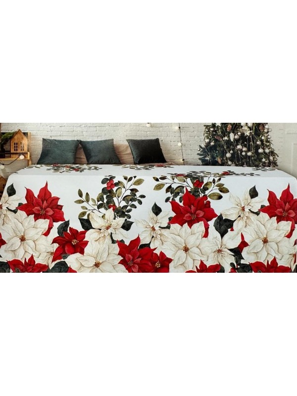 Tag Hause Tovaglia in panama di puro cotone made in Italy stampa selle di Natale art. astrum