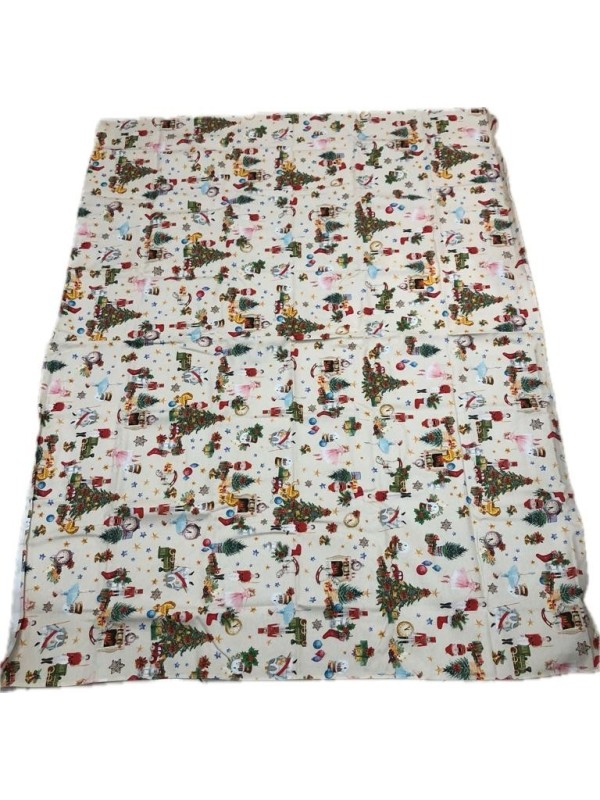 Happidea Tovaglia in panama di puro cotone made in Italy tema natalizio schiaccianoci