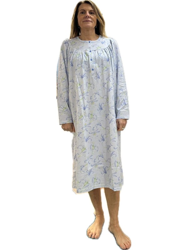 Linclalor Camicia da notte in puro cotone manica a raglan art. 75087