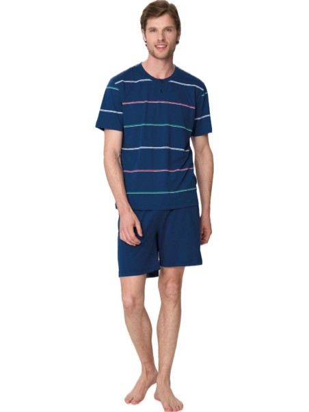 Ragno pigiama uomo corto in puro cotone art. a70fcc
