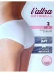Cotonella Slip Midi Donna Cotone BIELASTICO Art. 3363 CONF. 3PZ
