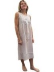 Linclalor Camicia da notte in batista di cotone senza maniche art. 130836