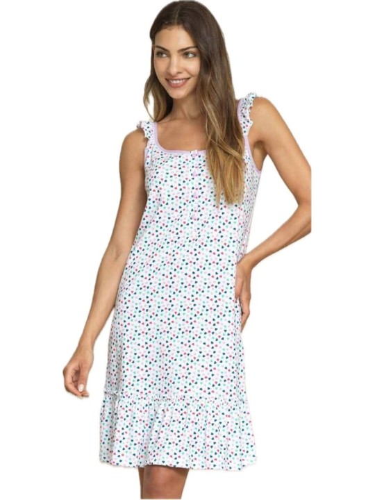 Bisbigli Camicia da notte in puro cotone senza maniche art. 774966