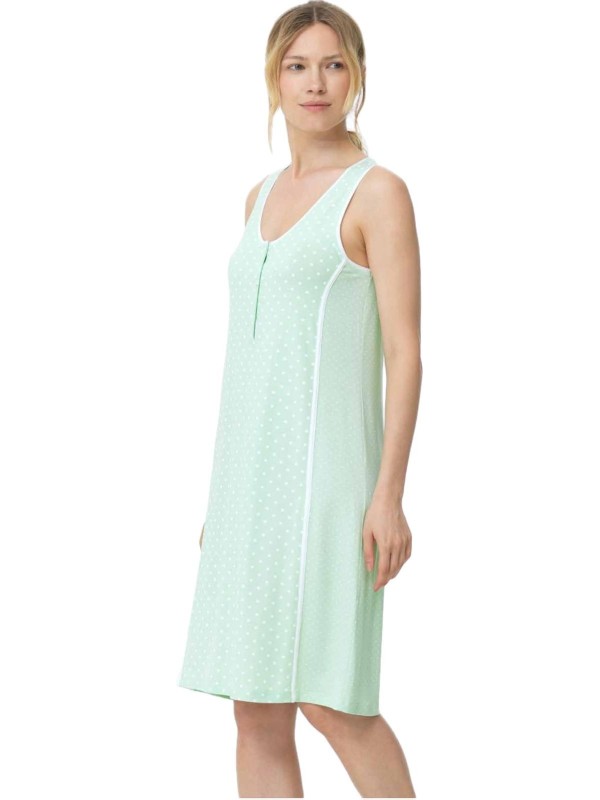 Bisbigli Camicia da notte in viscosa elasticizzata a pois senza maniche art.102979