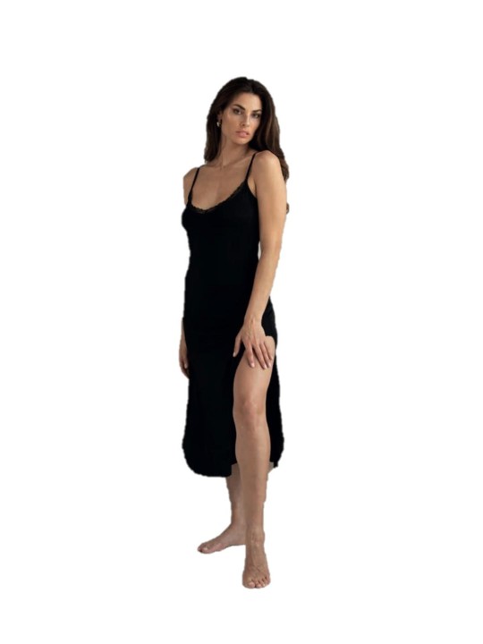 Magic Dream Camicia da notte a spallina lunga alla caviglia in bamboo art. 8600