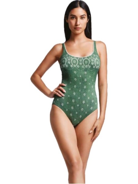 Vacanze Italiane Costume intero coppe sfoderabili con intarsio sangallo art. VI24-129