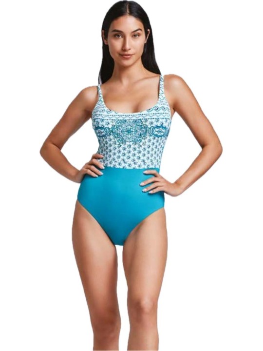 Vacanze Italiane Costume Intero Coppe sfoderabili con Ricamo di Perline Art. VI24035