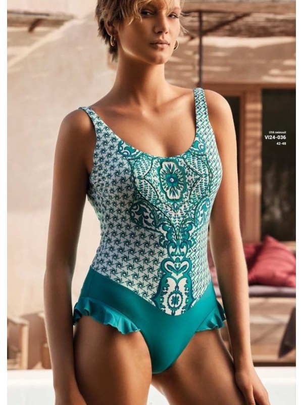 Vacanze Italiane Costume Intero Coppe sfoderabili Ricamo di Perline Art. VI24036