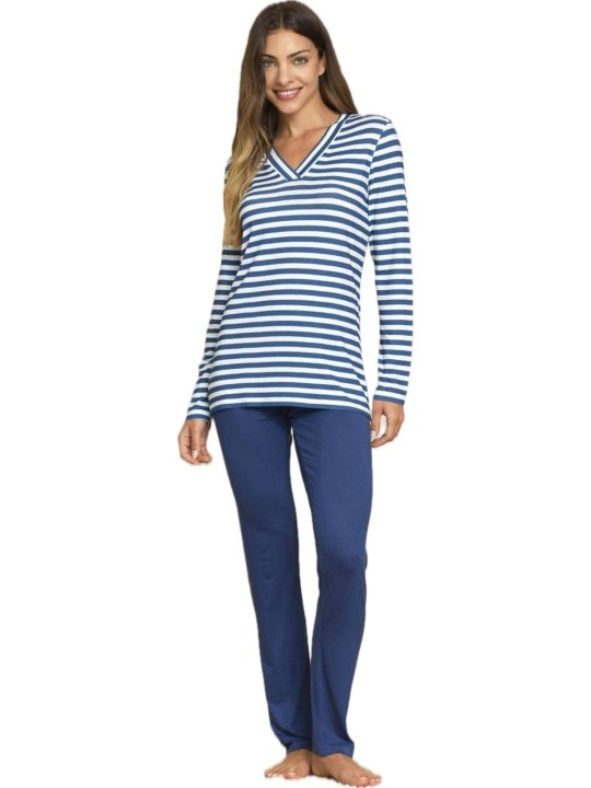 Bisbigli Pigiama donna in viscosa scollo a V art. 02956