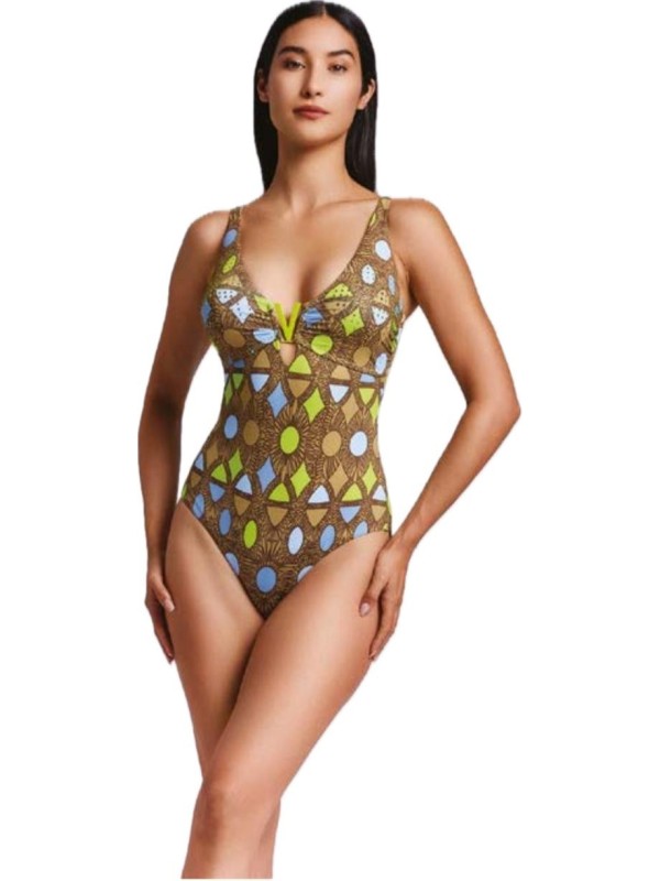 Vacanze Italiane Costume intero scollo a V coppe sfoderabili art. VI24119