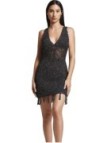 Vacanze Italiane Abito mare uncinetto con frange tessuto lurex fatto a mano art. VV24022