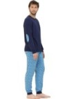 Linclalor Pigiama uomo in puro cotone con polsini art. 474867