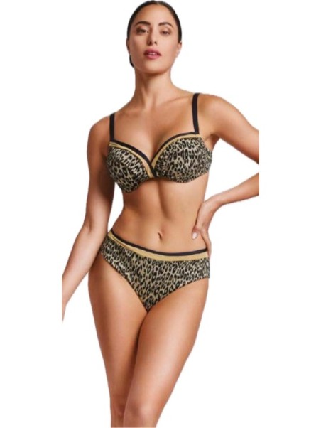 David Bikini tessuto lurex con ferretto slip alto art. DA24104