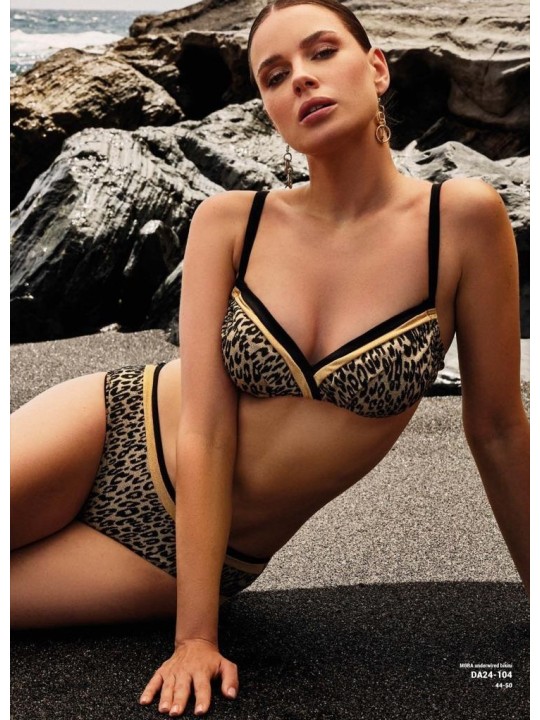 David Bikini tessuto lurex con ferretto slip alto art. DA24104