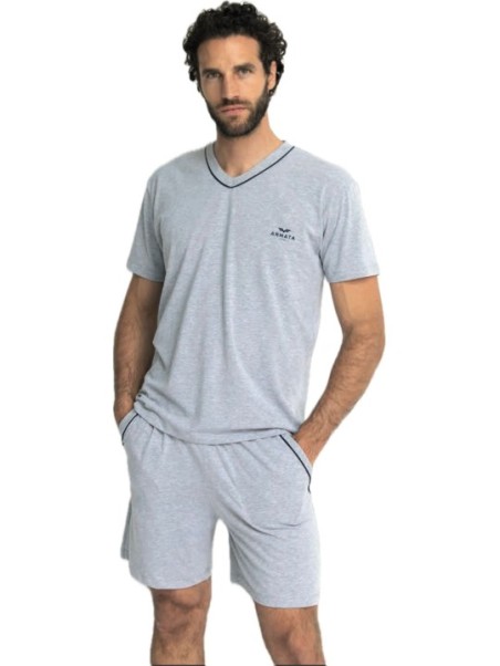 Armata di Mare Pigiama uomo in puro cotone manica corta scollo a V art. gt2386