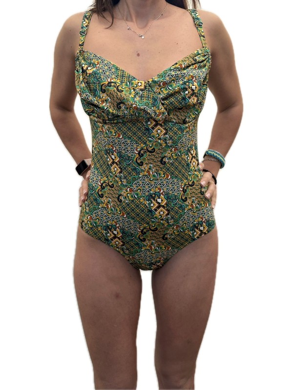 Giadamarina Costume intero con ferretto coppa C made in Italy art. BS09