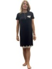 Bisbigli Camicia da notte in modal elasticizzato con inserto in pizzo art. 03608