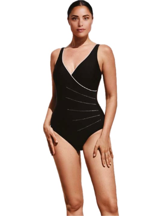 David Costume intero coppe sfoderabili stras applicati art. DA24133