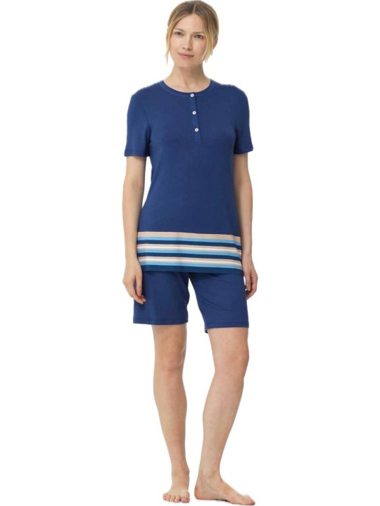 Bisbigli Pigiama donna in viscosa elasticizzata manica corta pantalone bermuda art. 102993