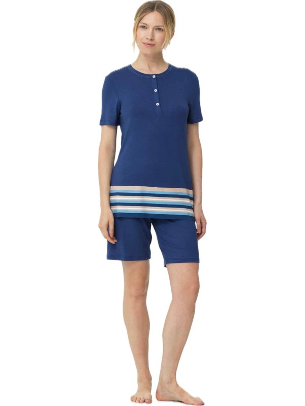 Bisbigli Pigiama donna in viscosa elasticizzata manica corta pantalone bermuda art. 102993